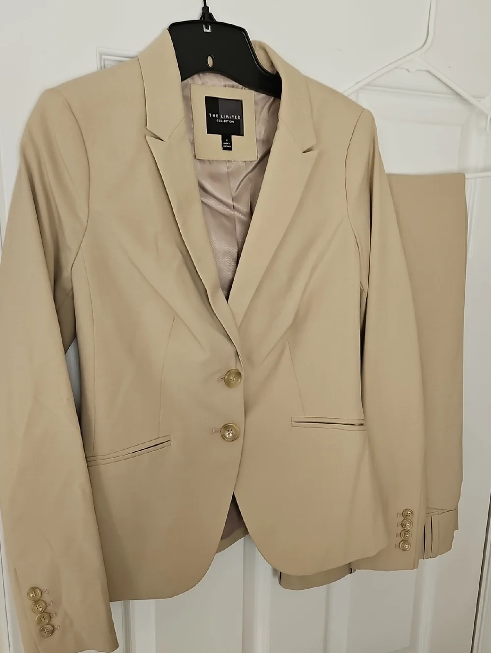 The Limited Beige Women's Tailored Two-Button Blazer and Pant Set - Picture 1 of 5
